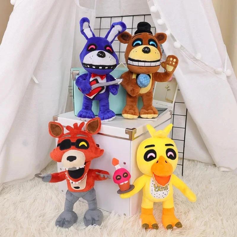 25 cm Fnaf Boneca De Pelúcia Urso Freddy Foxy Chica Bonnie Stuffed Plush  Toys Kid Crianças Bonecas Crianças Brinquedo