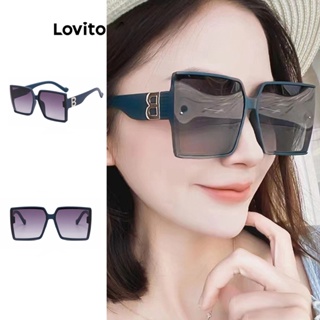 Lovito Óculos De Sol Femininos Com Armação Quadrada Simples Casual Anti Uv Versão Coreana LFA10210