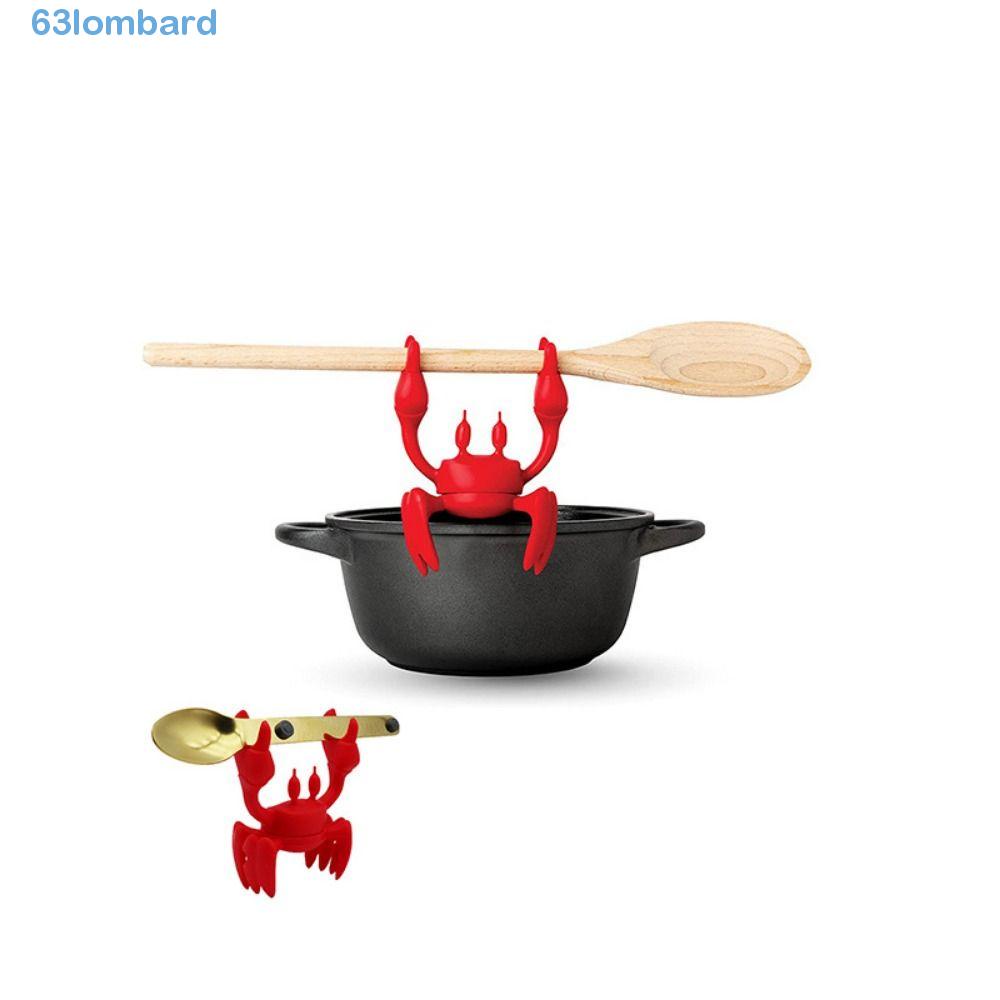 Descanso Utensil LOMBARD , Porta Colher Fofo Resistente Ao Calor Talheres De Caranguejo Vermelho Criativo De Silicone Sem Escorregamento Cozinha