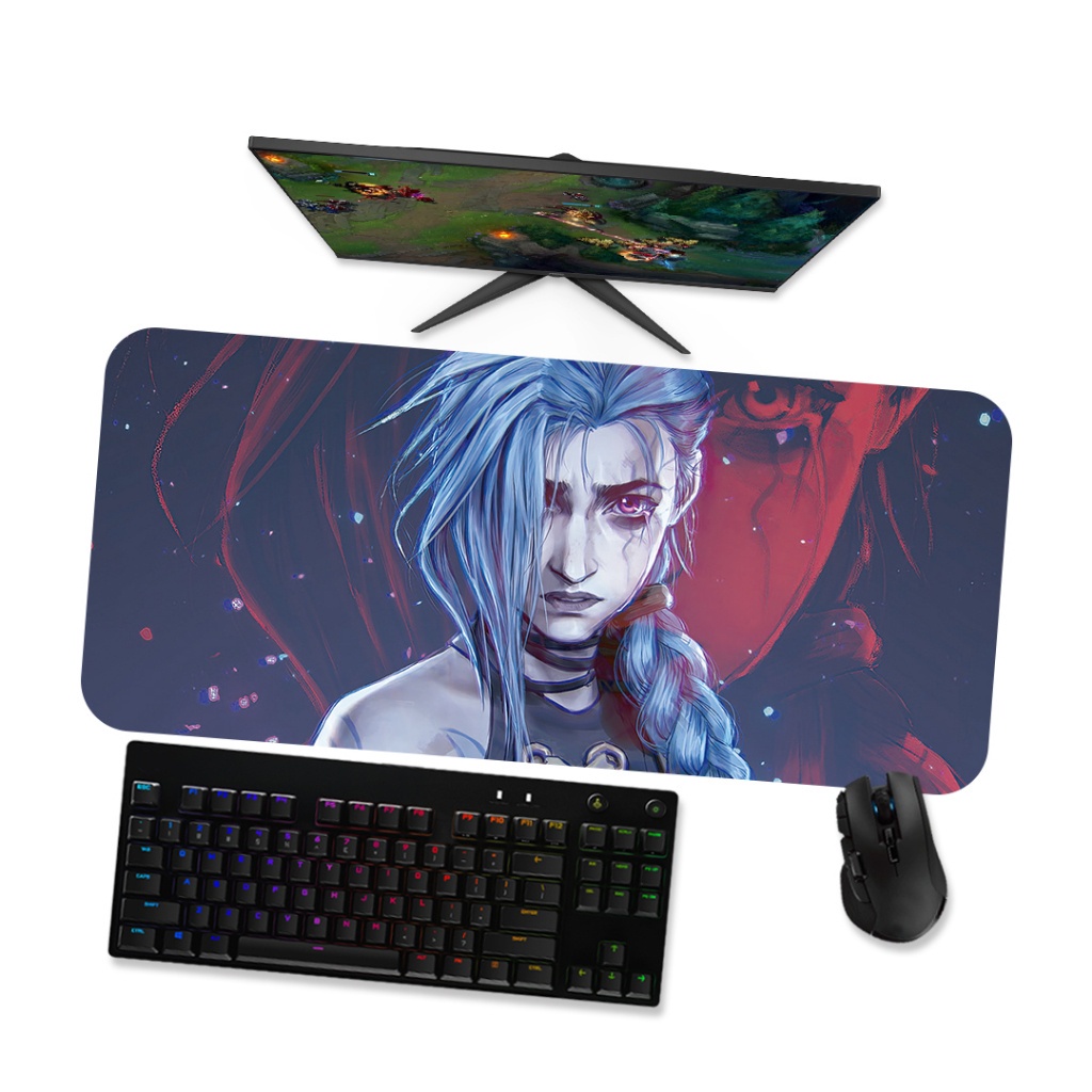 Mouse pad Gamer - LOL Arcane Jinx 4 - League of legends Mousepad Grande 90x40 80x40 60x40 70x30