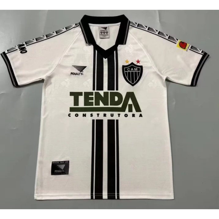 1997 Atletico Mineiro 97 Mg Retro Rooster Classic Home Short Sleeve Men's Prom Shirt Football Shirt S-2XL
