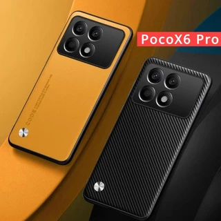 Para Xiaomi Poco X6 Pro X6Pro 5G 2024 X 6 Caixa De Telefone PocoX6 PocoX6Pro Couro De Pele Lisa Textura Silicone Macio Proteção Da À Prova De Choque Novo Luxo TBrief Back Cover
