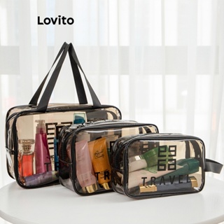 Lovito Bolsas De Maquiagem Fáceis De Transportar De Alta Capacidade À Prova De Água De Beleza Para Mulheres LBT01039