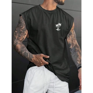 Regata Machão Masculina Plus size G1 ao G5 Coqueiro 100% Algodão confortável 30.1 envio rapido