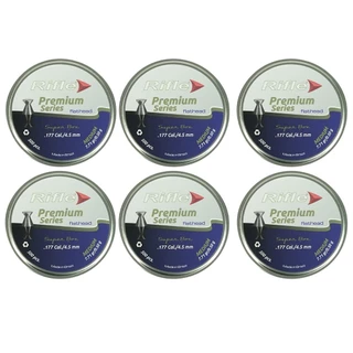 6x Chumbinho/Carabina 4.5mm 500un Rifle Flathead 7.71gr