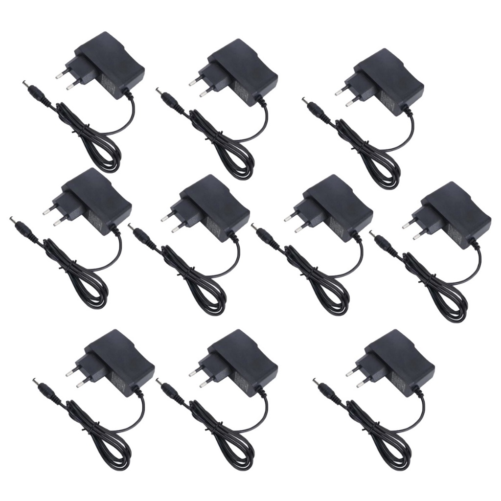 kit 10 un fonte led 12v2a ac 100-240v adaptador de alimentação ue plug macho