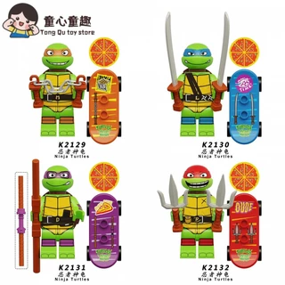 Tartaruga Ninja Bloco de construção Doll Leo Raph Don Mike Bloco de construção Toy Collection Ornamentos mini Modelo Brinquedo Infantil