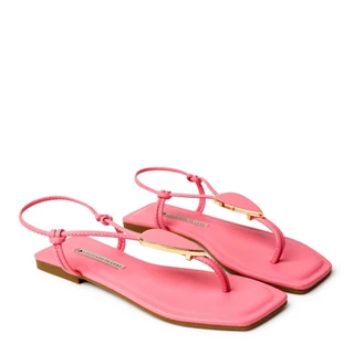 Rasteira Rosa Pink Lipstick Enfeite Ouro Gota 1380.116_6