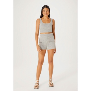 Shorts Feminino Em Malha Tweed Hering