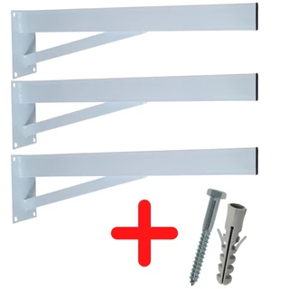 Suporte Para Pia Parafusar Super Reforçado 30-40-50-60cm 3 Un Granito + Kit Fixação