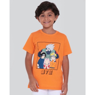 Camiseta Infantil Naruto Laranja