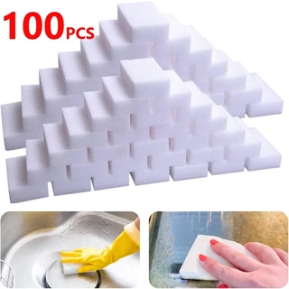 100 Pçs/lote Bucha Mágica Esponja Borracha Para Cozinha Escritório Limpeza Melamina 100x60x20mm
