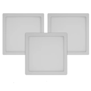 03 Paineis de LED 6500K Bivolt 18W Bivolt Sobrepor Plafon