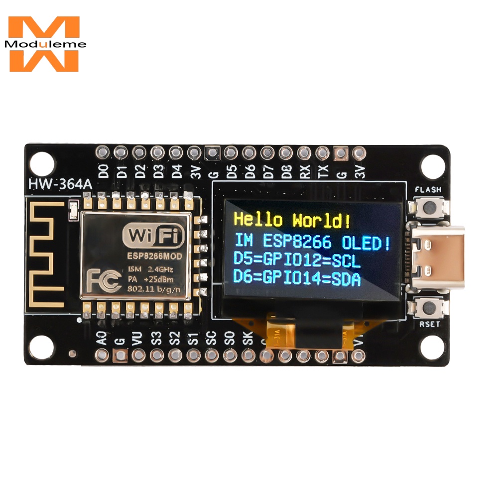 Placa De Desenvolvimento NodeMCU ESP8266 Com Display OLED De 0,96 Polegadas , CH340 Módulo Driver Para Programação Arduino IDE/Micropython