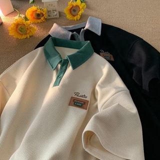 2023 Homens ins ins ins ins ins Impresso Camiseta de Manga Curta Pesada Homens Summer Street Wear Retro Meia Manga Meia Manga