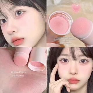 blusher Em Pó Natural Fosco Liso Esponja Creme De Brilho Estudantil