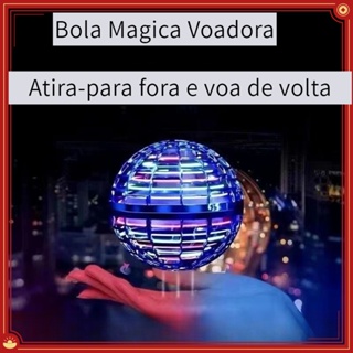 Brinquedos de bola de orbe voador, girador de bumerangue de orbe de  flutuação de rotação de 360 °, brinquedo de bola voadora de luz LED mágica,  bola de drone giratória segura (Vermelho) 