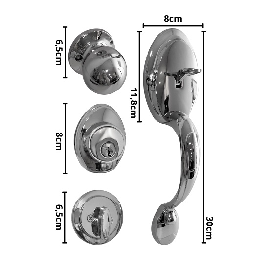 Fechadura Blim Blim Externa Cromada | Shopee Brasil