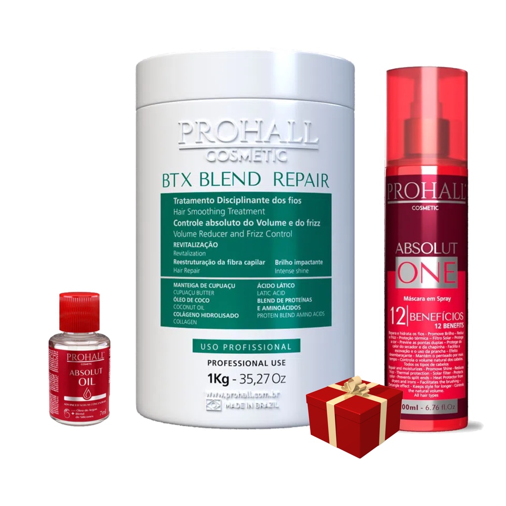 Prohall Btx Blend Repair 1L+ Spray 12 Beneficios+ Reparador | Shopee Brasil