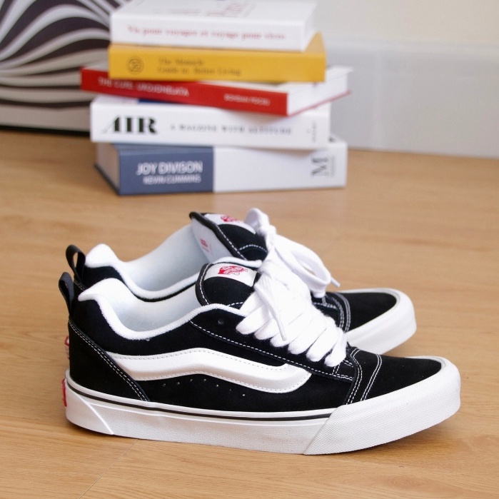 Vans Knu Skool Trendy Casual American Vintage Sapatos De Pão Americanos Anti-Derrapante Tênis De Ponta Baixa Homens Mulheres Mesmo Estilo