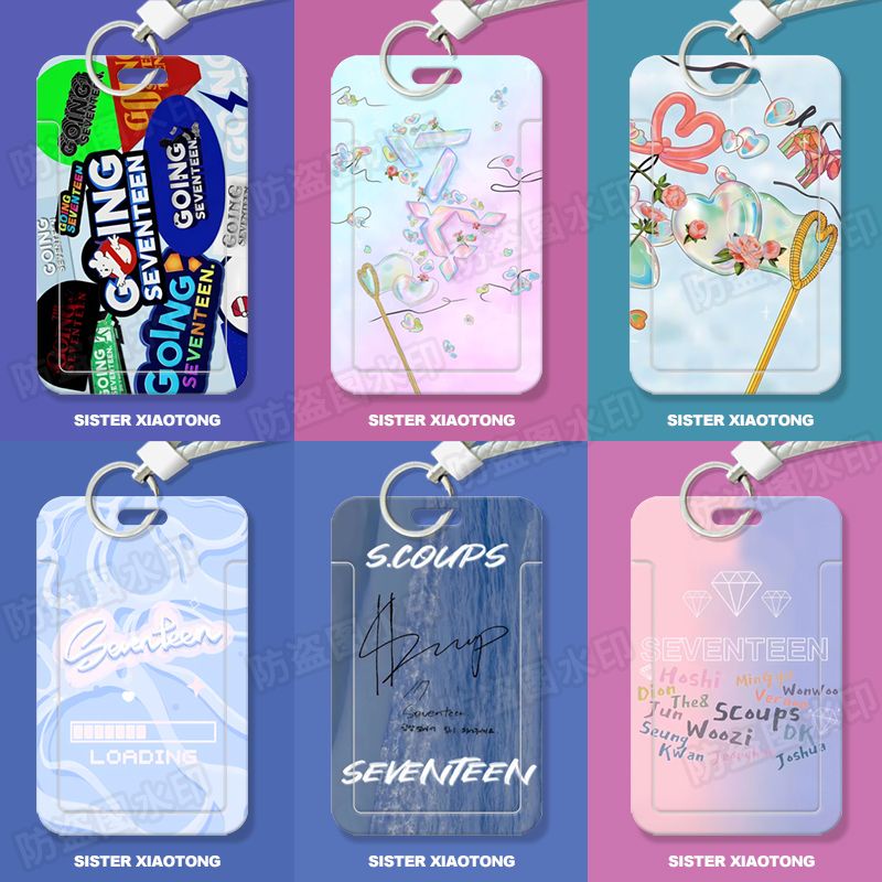 Marca Nova SEVENTEEN Mercadoria SEVENTEEN Porta-cartões de estudante Porta-cartões de refeição Cartão de ônibus Cartão de identificação Cartão de proteção Caixa de controle de acesso Cartão de controle de acesso Campus Coleção de presentes