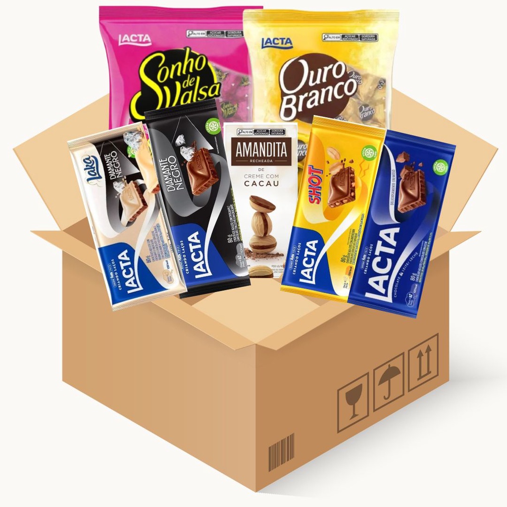 Caixa Box Lacta com 7 Unidades | Shopee Brasil