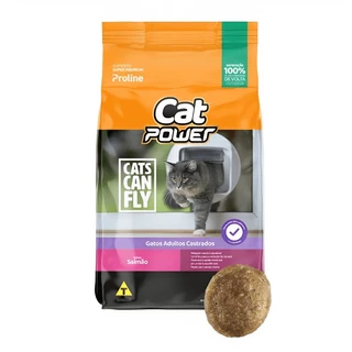 Ração Cat Power para Gatos Castrados Sabor Salmão