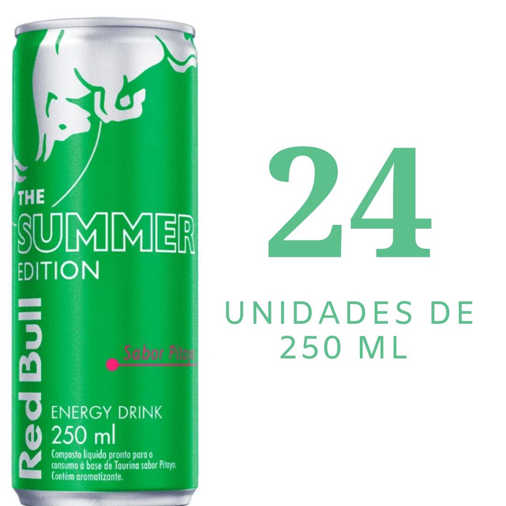 Energético Red Bull Drink Summer Pitaya 250ml 24 latas