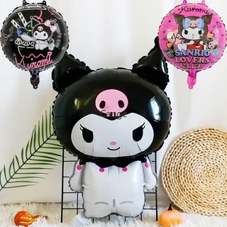 Boneca Sanrio Desenho Animado De Filme De Alumínio Flutuante Série Barbie Kuromi Decoração De Aniversário
