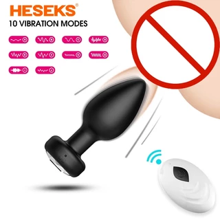 HESEKS Estimulador Vibrador De Plug Anal De Controle Remoto APP Sem Fio Da Super Silencioso Com Formato Cônico E 10 Modos De Vibração
