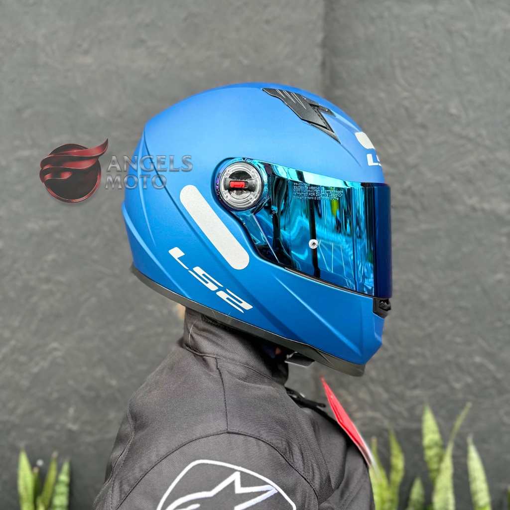 Capacete LS2 FF358 Monocolor Matte Blue | Shopee Brasil