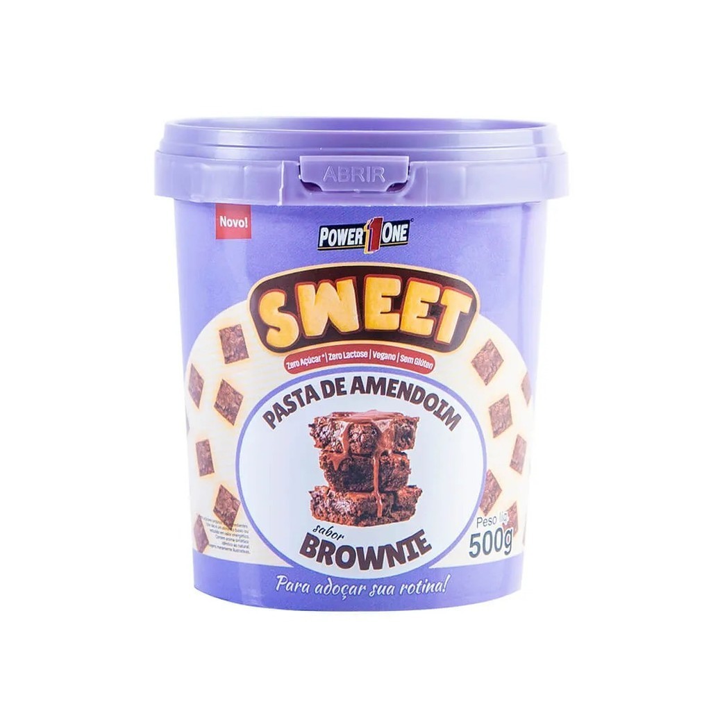 PASTA DE AMENDOIM SWEET 500G BROWNIE POWER ONE