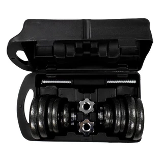 Kit Anilhas + Halteres Gallant Na Maleta 20kg Elite Cromado (GDB20R1A-PT) em Oferta na Shopee