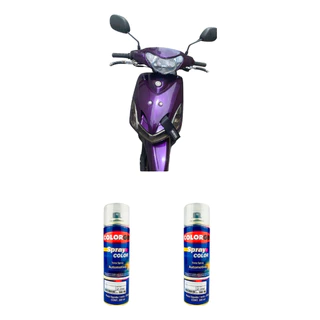 Tinta Spray Automotiva Violeta Escuro Yamaha + Verniz 300ml