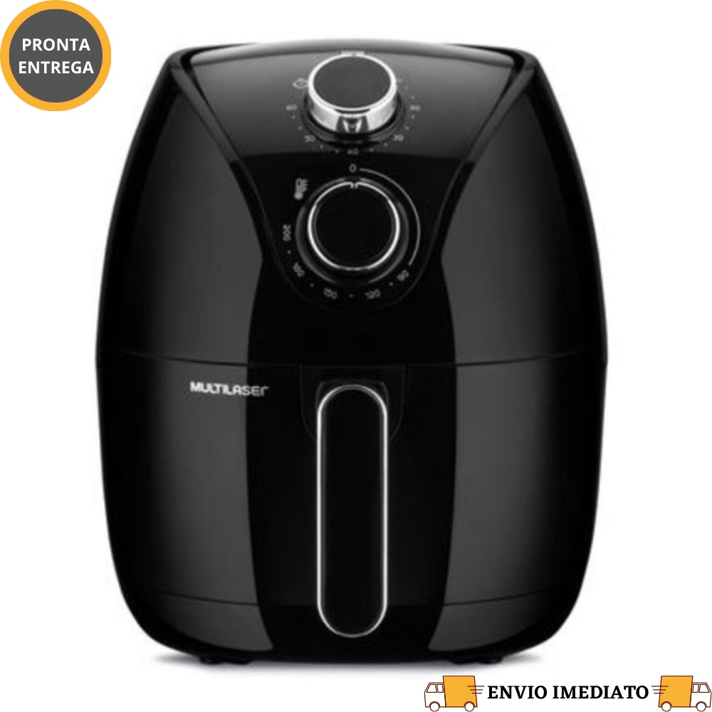 Fritadeira Elétrica Sem Óleo Air Fryer Multilaser Preto 4l 220V