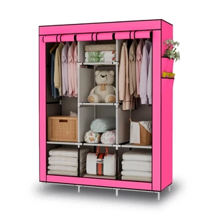 Guarda Roupa Dobrável Armario Para Organizar Roupa Azul 003