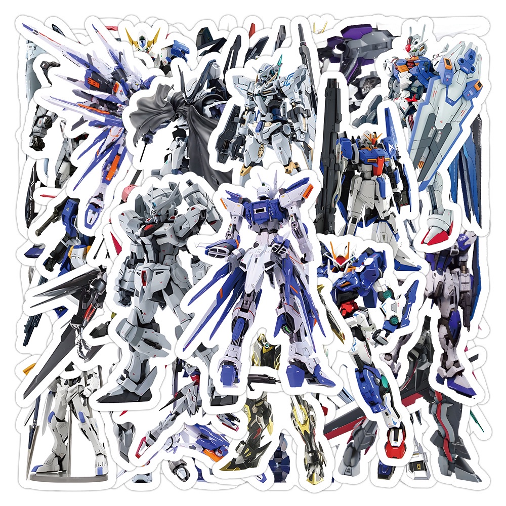50pcs GUNDAM Fatos Móveis Adesivos Anime À Prova D'água