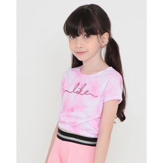 Blusa Cropped Infantil Tie Dye Estampa Like Rosa