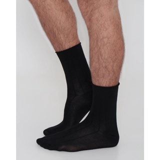 Meia Social Masculina Canelada Preta