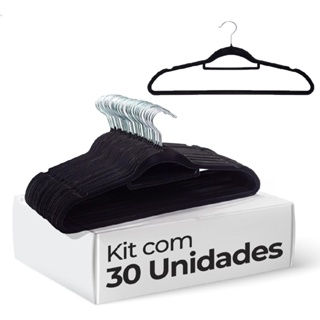 Promoção Kit Cabides Veludo De Roupa Antideslizante Slim Adulto 50 Un