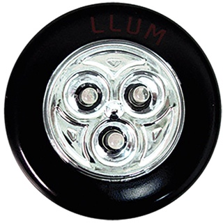 Luminária LED Button Llum 3 pilhas preta Bronzearte