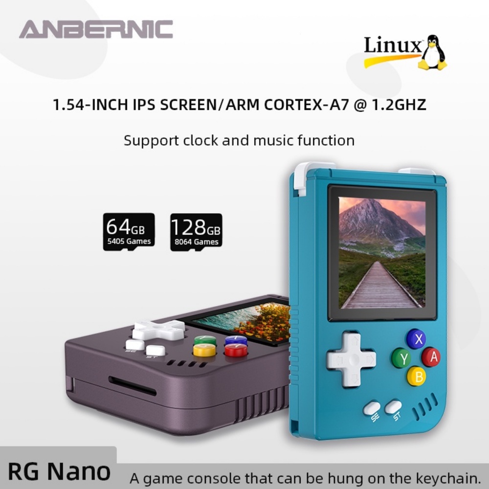 ANBERNIC-Consola de Jogos Portátil Retro, Suporte a Sistema Linux, Jogos  Online WiFi, Vídeo Bluetooth, 512G, 80000 Jogos, 3.5 , RG353PS