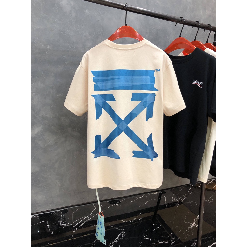 Camiseta 100 % Algodão Coleção Off White Fita Lançamento Envio Imediato