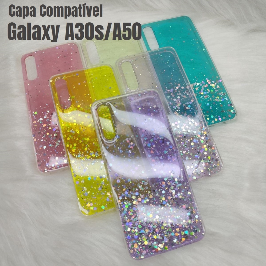 Capa Capinha de Celular Colorida brilho Para Samsung Galaxy A30s/A50