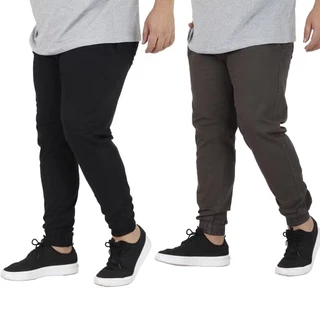kit 2 masculinas/feminina calÇas sarja jogger plus size extra grande g1 g2 g3 g4 colorido