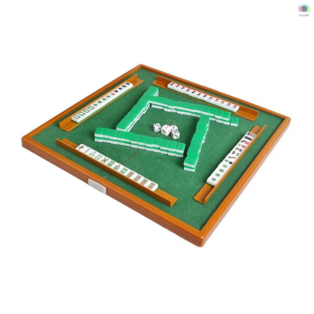 Mini jogos de tabuleiro de mahjong japonês portátil conjunto peças de  xadrez família reunião jogos de