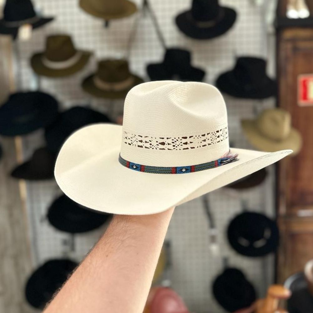 Chapéu Country Dallas Arizona Creme Original Masculino Aba 10 Carneira Elástica