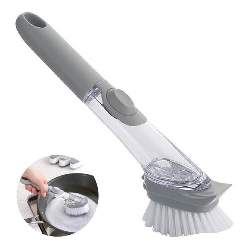 Escova Porta Detergente Multi Uso 2 Em 1 Lava Louças Cozinha