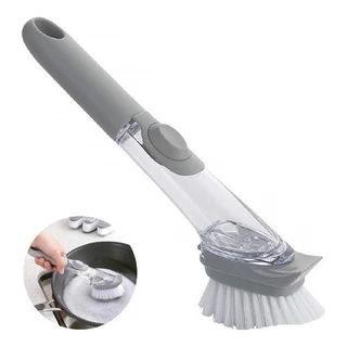 Escova Porta Detergente Multi Uso 2 Em 1 Lava Louças Cozinha