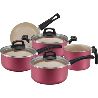 Jogo de Panela Cereja Antiaderente Frigideira Caçarola Fervedor Panelux em Oferta na Shopee